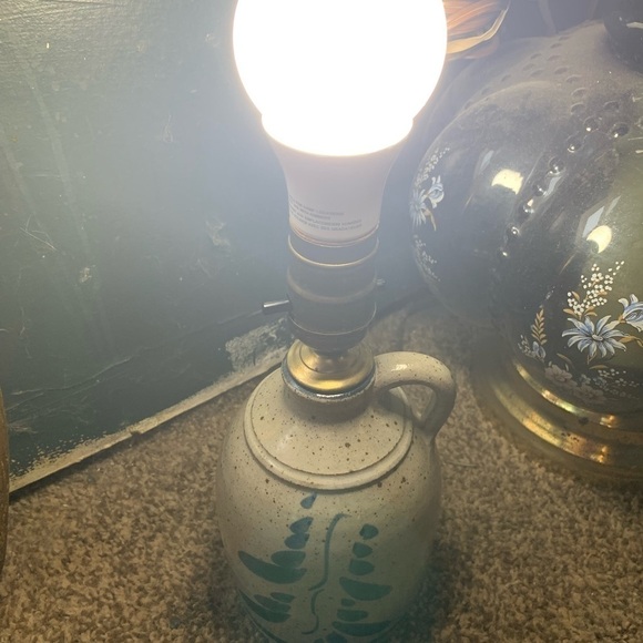 Vintage Pottery Jug Lamp – Possibly Westerwald Pottery - Picture 7 of 8